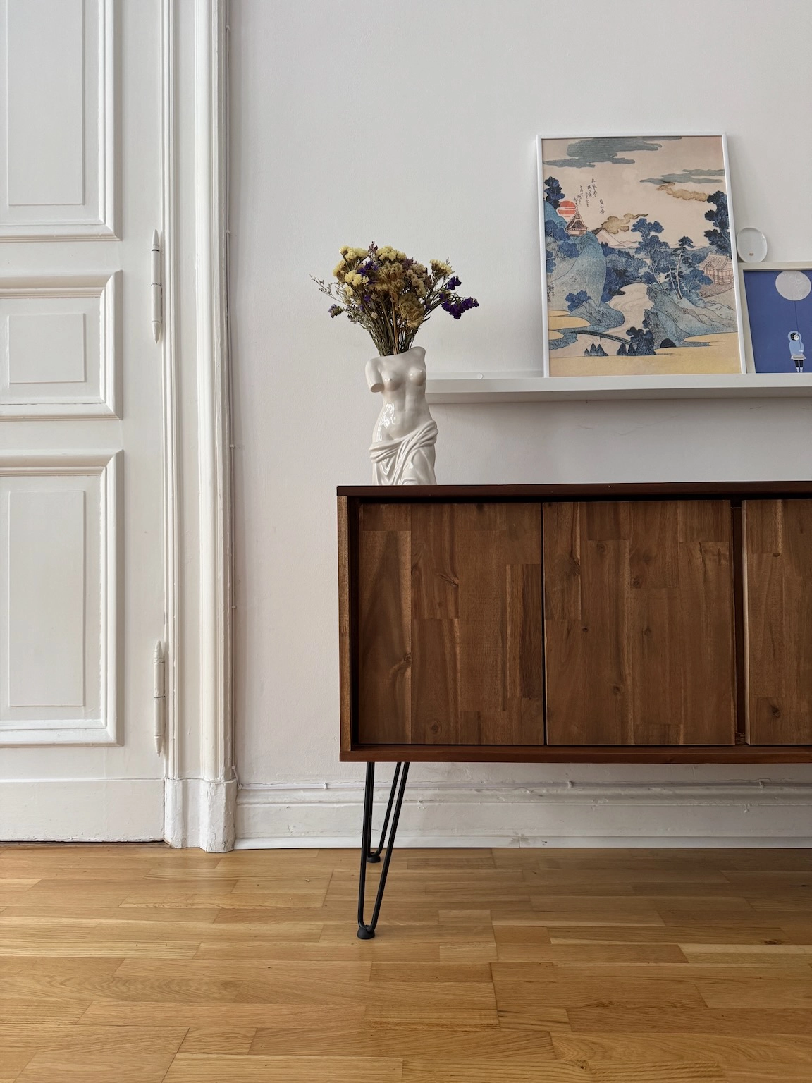 Detail of the sideboard in a period flat
