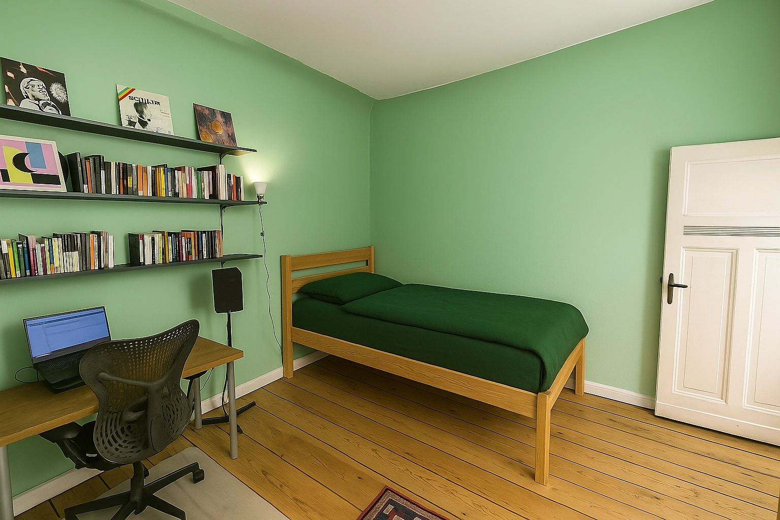 The room before the conversion, short on storage