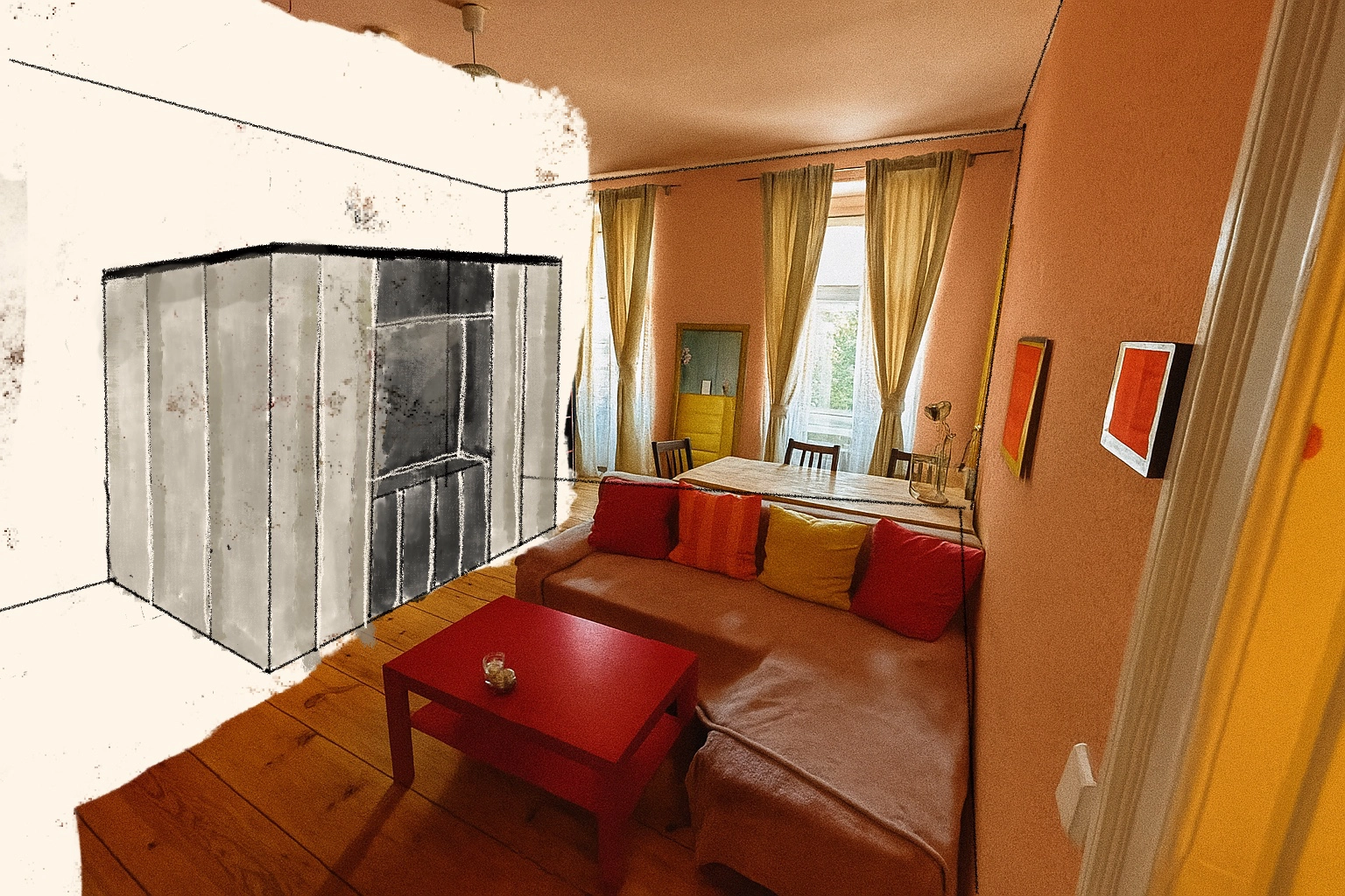 Design for the space-defining built-in wardrobe